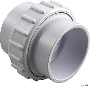 Super-Pro 2" Socket White PVC Self-Aligning Inline Union
