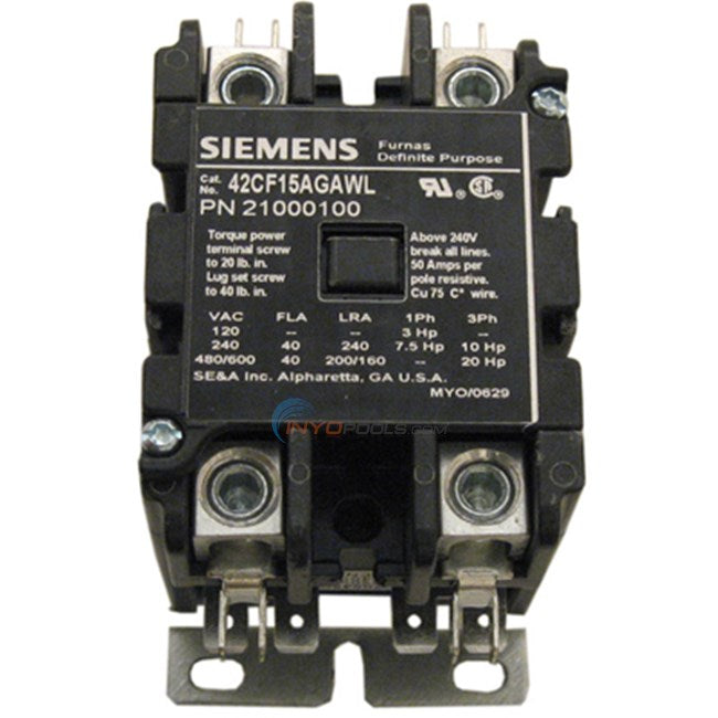 Double Pole Contactor 50 Amp 240V Coil