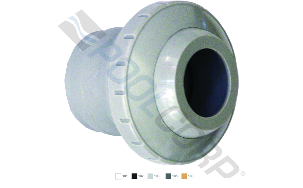 Light Gray Three-Piece Directional Eyeball Fitting 1 1/2" Knock-In 3/4" Orifice