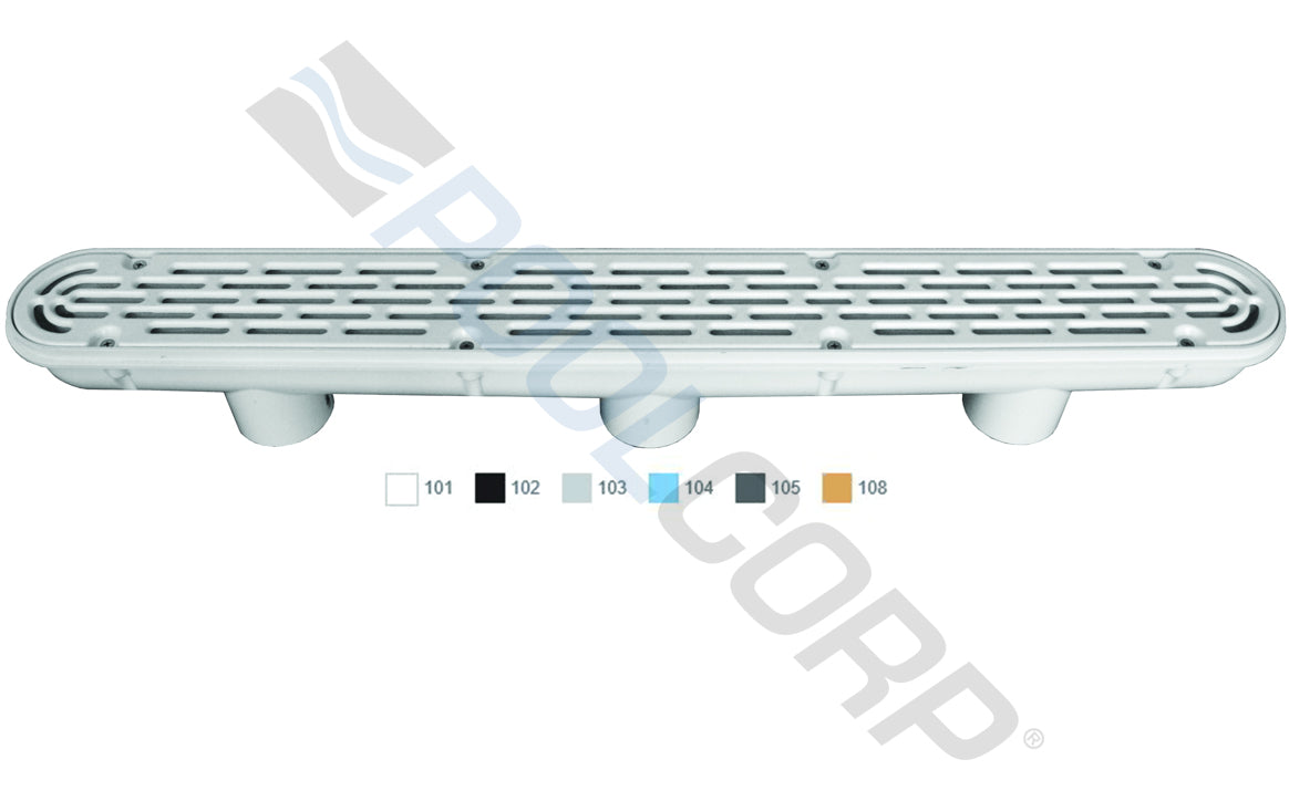 32" Light Gray Channel Drain Flat Grate Anti-Entrapment Suction Outlet Cover