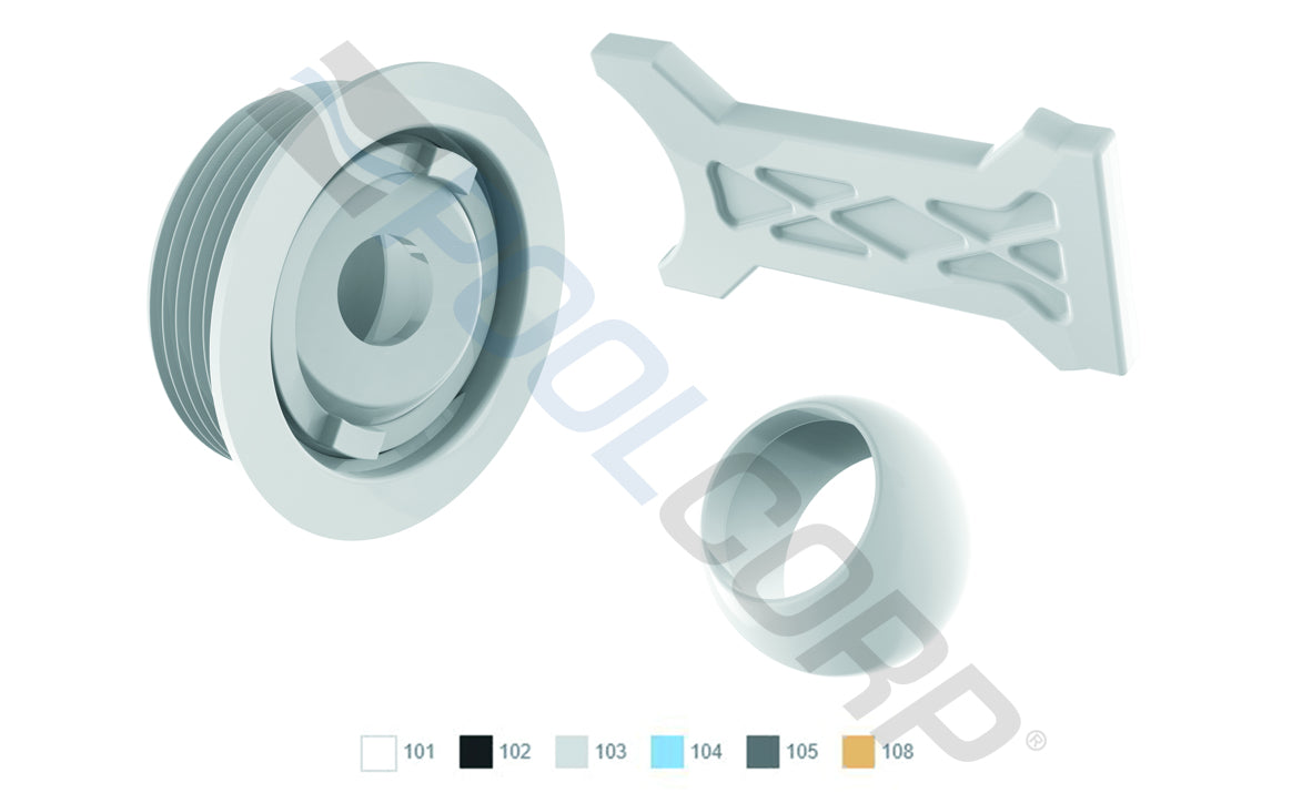 Light Gray Flush Retrofit Eyeball