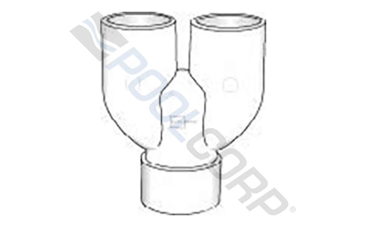 2" Y-Pipe Fitting To Combine Valve Ports