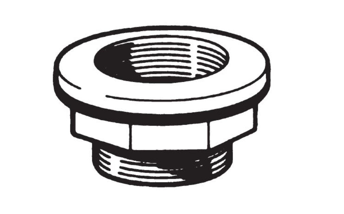 1 1/2" SKT White Locknut Fitting