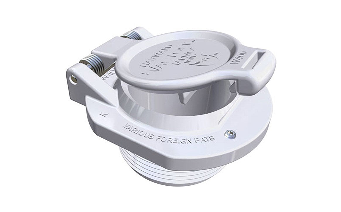 1 1/2" MPT 1" Opening White Hydrostream Fitting