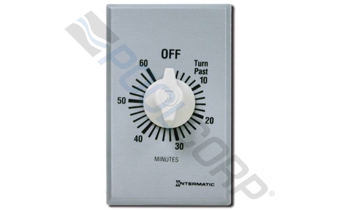 FF Silver Spring Wound 60-Min Countdown Timer, 125–277V, 50/60Hz