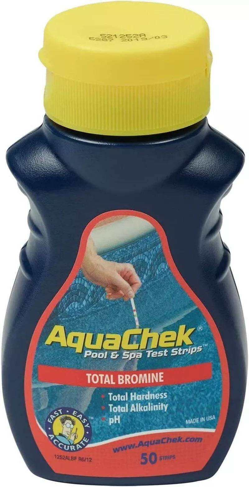 AquaChek 4 Way Red Bromine Test Strips 50 Count