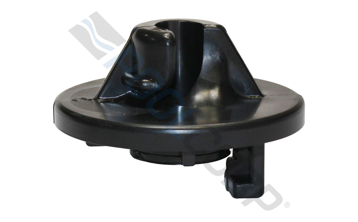 2" x 1.75" Black Plastic Round Cap