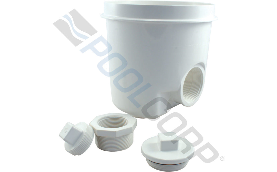 2" x 1.5" FIP White Main Drain Sump Bottom Port