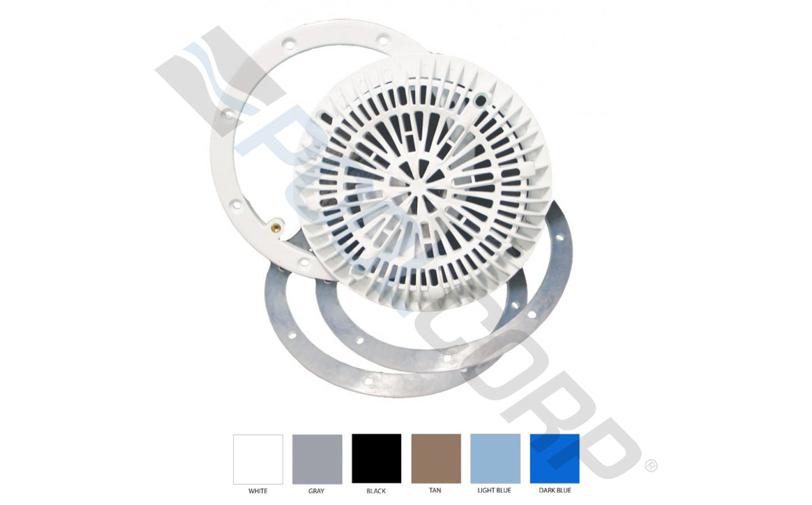 8" Gray Lid and Ring Kit for Galaxy Drains