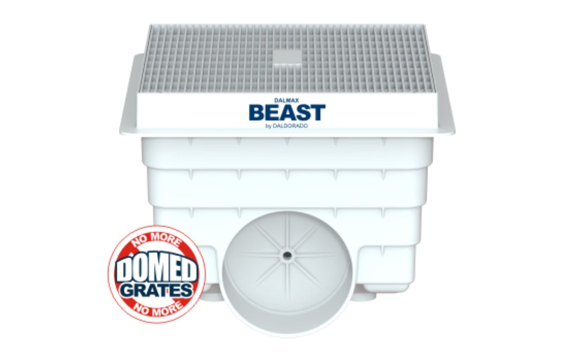 DalMAX™ BEAST 24" x 24" x 21" Molded PVC Main Drain with 10" SCH40/80 Fitting