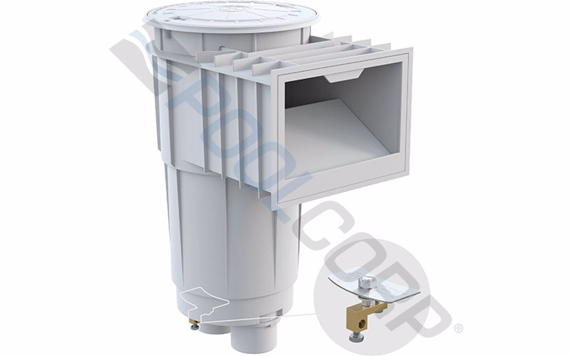 SkimMaster™ 2" x 2.5" White Skimmer for Concrete Pools