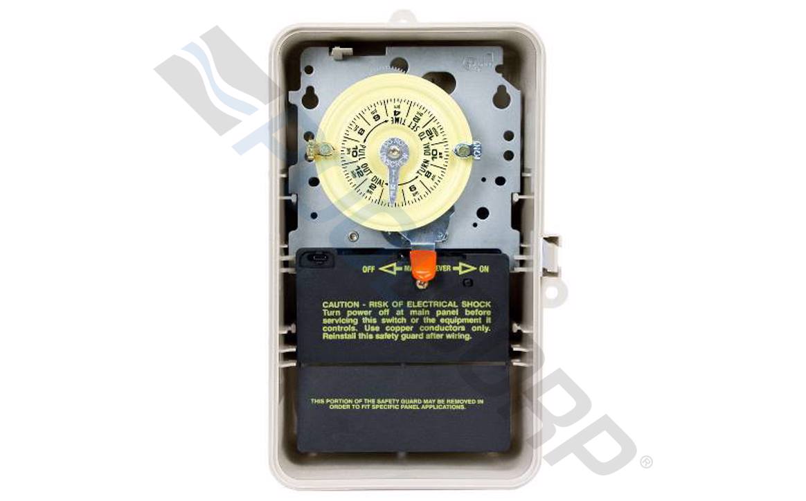 T100 24-Hour SPST Mechanical Time Switch, Type 3R Plastic Enclosure, 120V