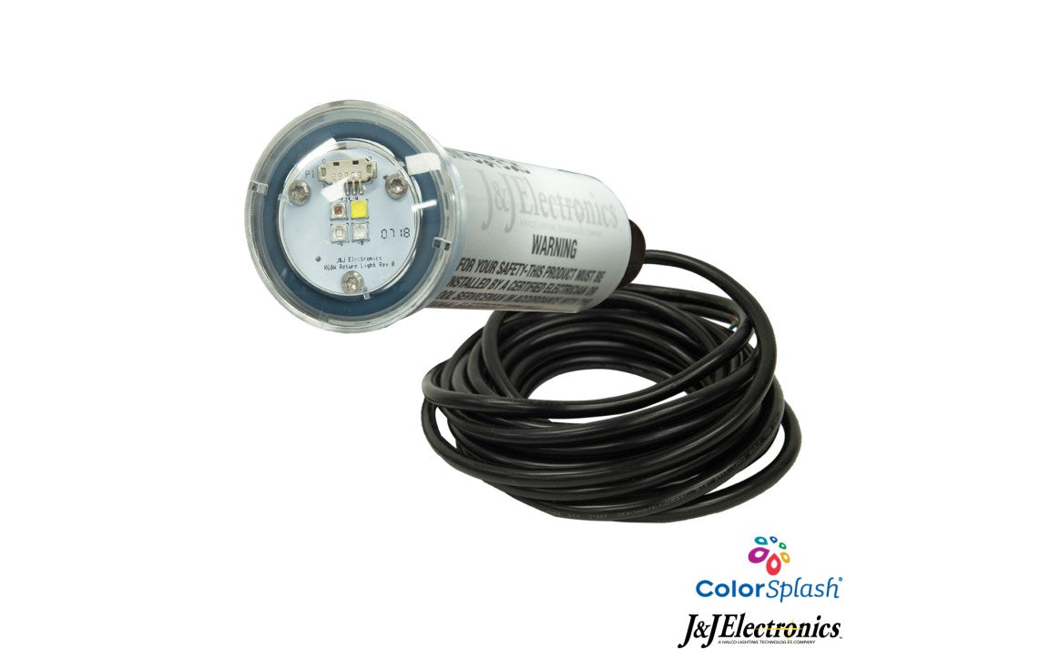 ColorSplash® VÜ RGB-W 1.5" LED Nicheless Pool and Spa Fixture 12V 20W 100' Cord