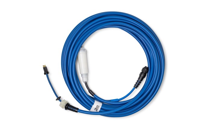 Dolphin Cleaners 60' 3 Wire Replacement Blue Cable and Swivel Assembly 18M M4/ M5/ M4000