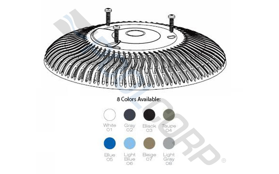 White SDX2 Concrete Pool Replacement Cover with Screws