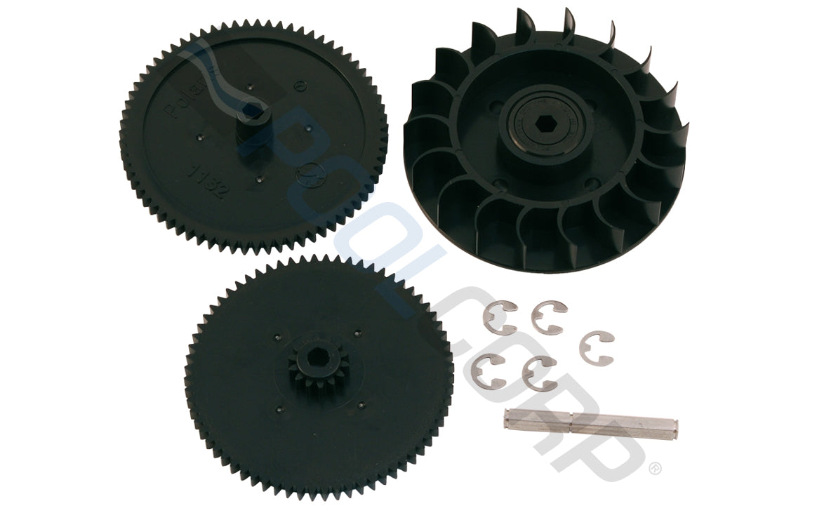 Black Pool Cleaner Drive Train Gear Kit with Turbine Bearing
