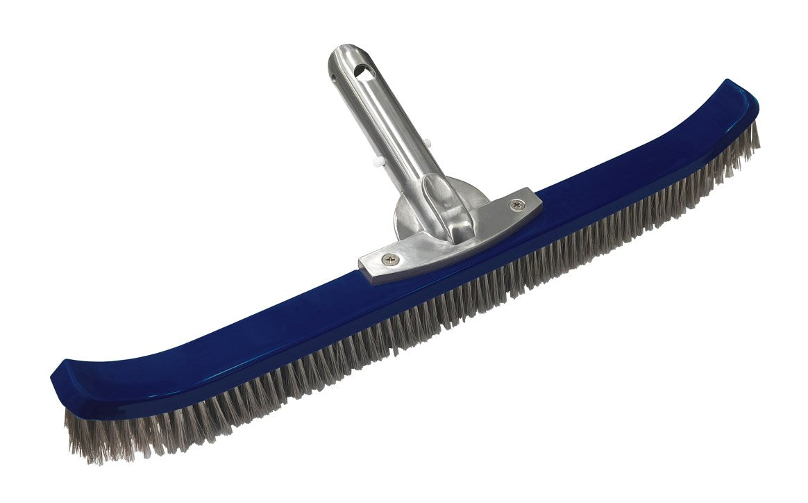 PoolStyle 18" Stainless Steel Brush with ABS Back and Metal Handle