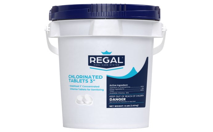 Regal Chemicals 8 lb Pail 3" Chlorinated Tablets Unwrapped