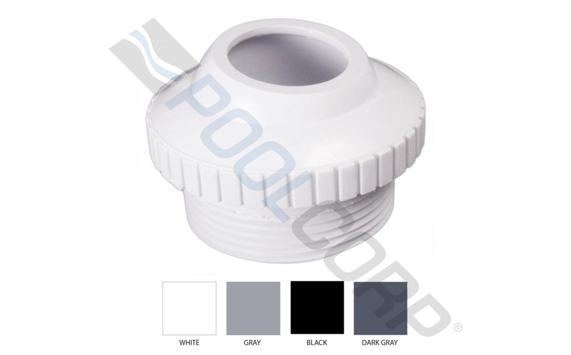1.5" MPT White Hydrostream Fitting with 1" Opening