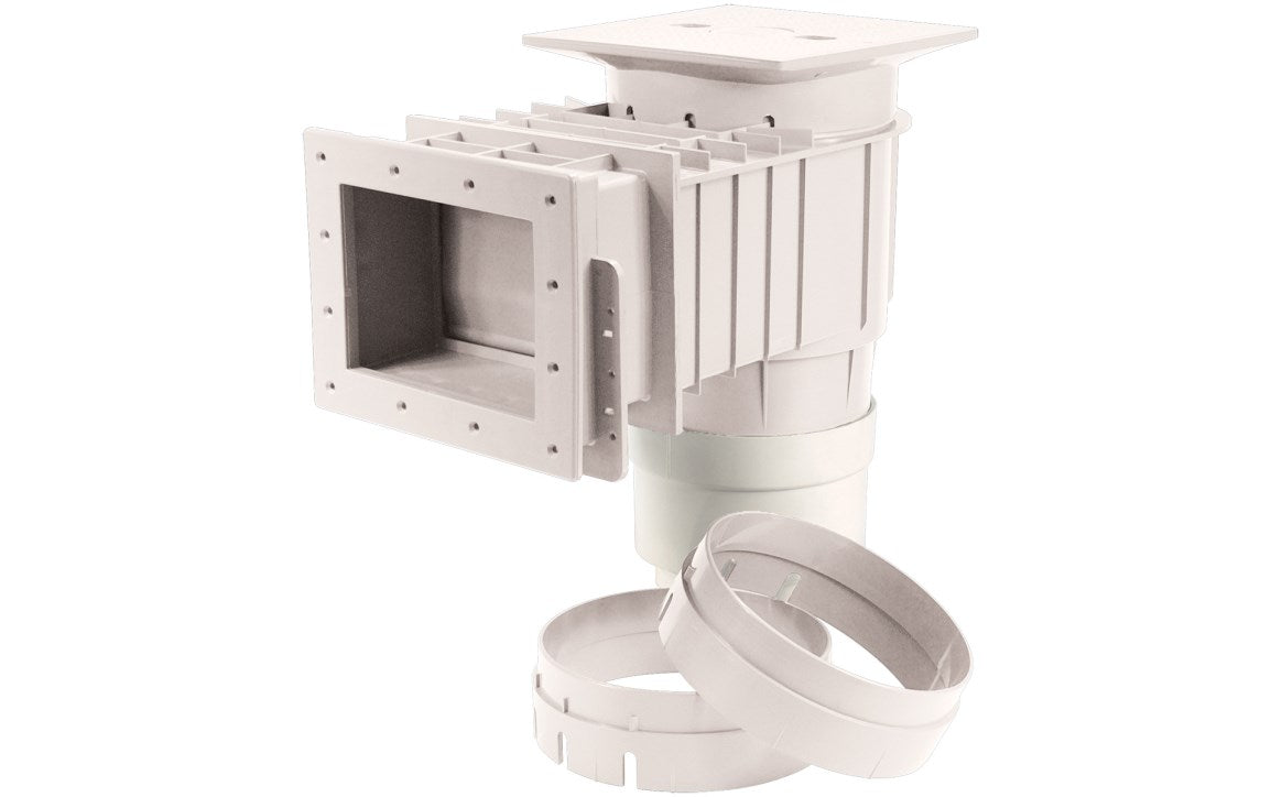 2" Socket White 1-Piece Standard Renegade Skimmer for Inground Fiberglass Pool