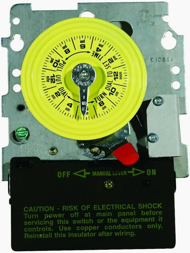 Intermatic T100 24-Hour DPST Mechanical Time Switch Mechanism, 208–277V